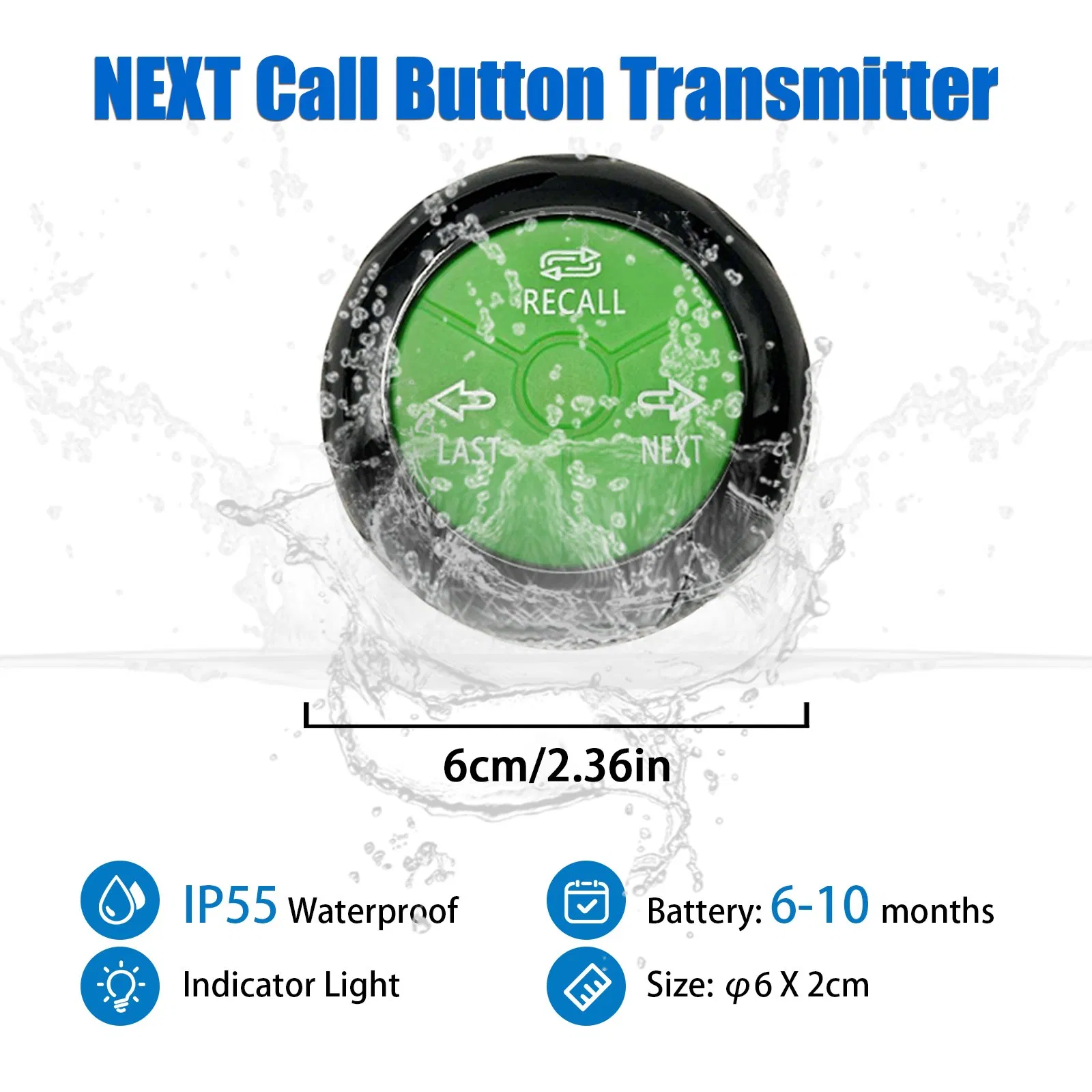 Wireless Number Calling System Restaurant Pager Queue Management System Thermal Printer