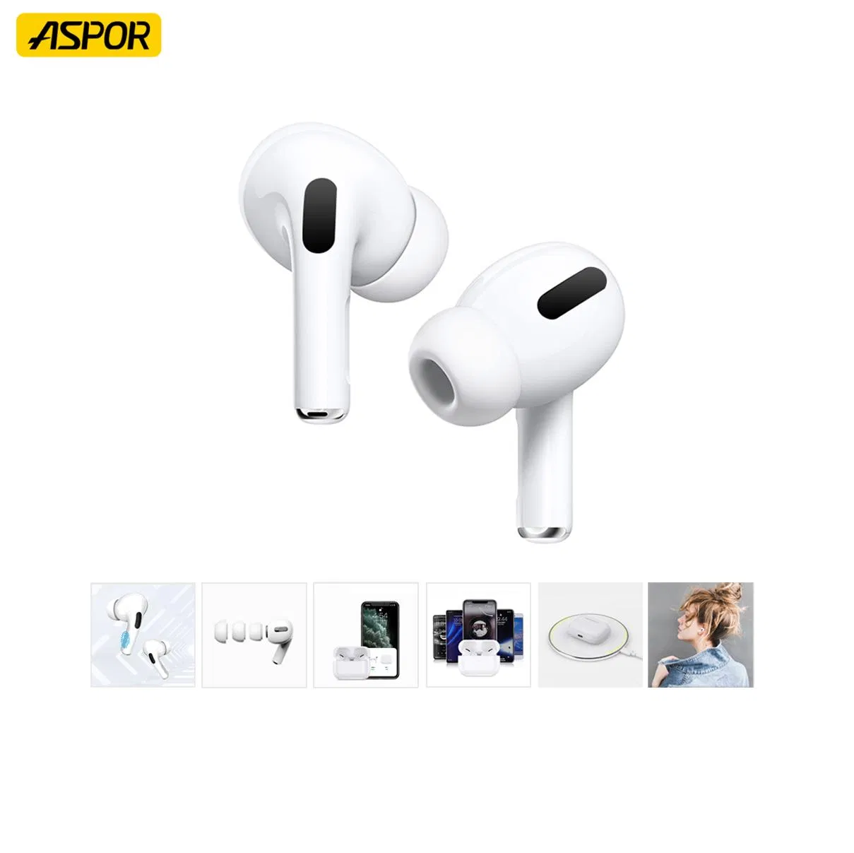 Беспроводные наушники Aspor Airbass PRO с ANC