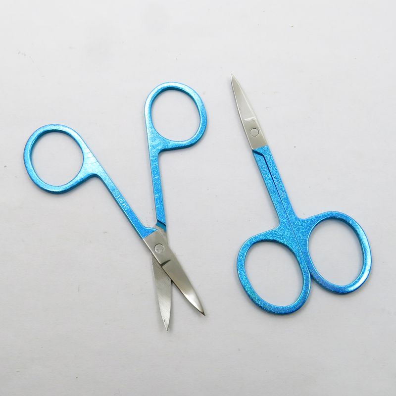 Colorful Coated with Glitter Stainless Steel Beauty Scissors Eyebrow Facial Eyebrow Eyelash Hair Beauty Makeup Beauty Accessories Tools