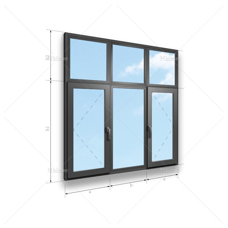 Aluminum/Aluminium Double Glass Casement Window with Australia Certificate