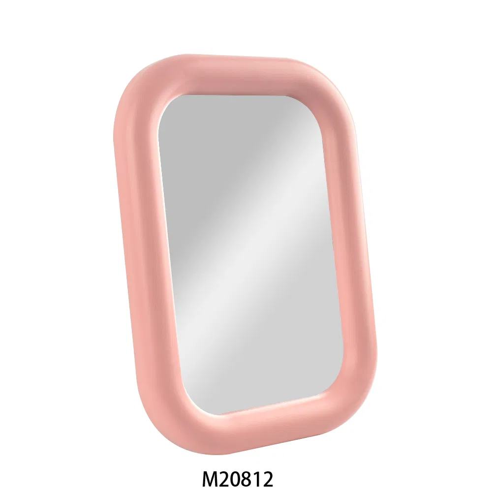 Women Desktop Makeup Injection Mirror Water Ripple Bracket Irregular Portable Vanity Cosmetic Mirrors