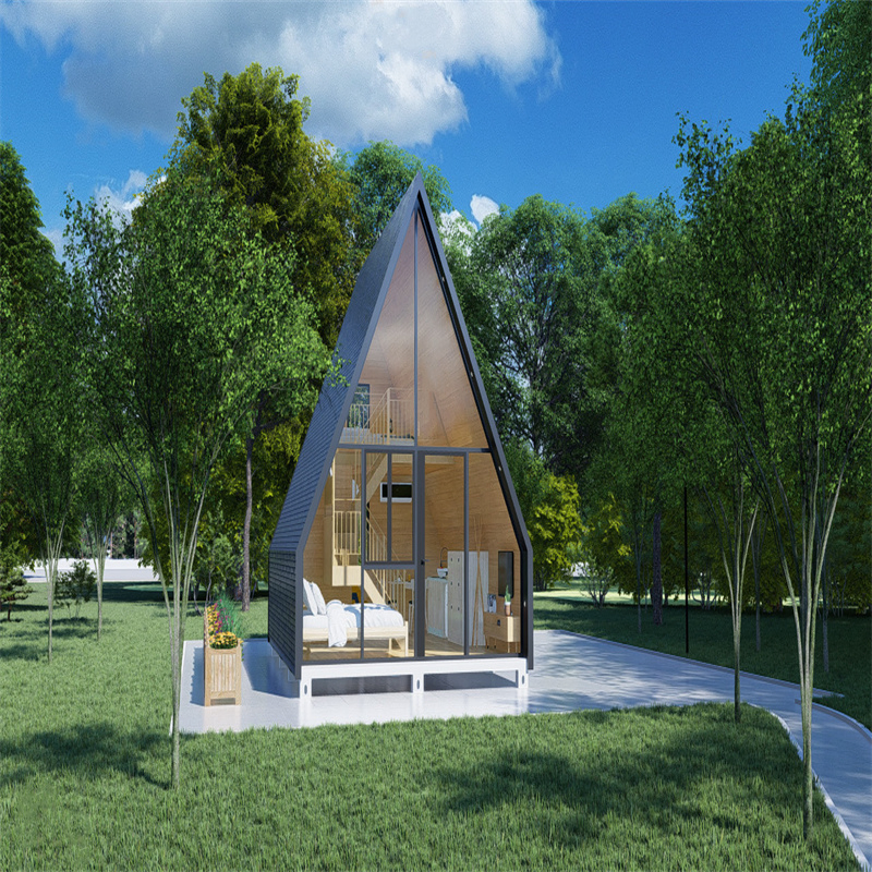 68sqm Luxury a Frame Small House Triangle House Villa Tiny Prefab Modular Home with Loft