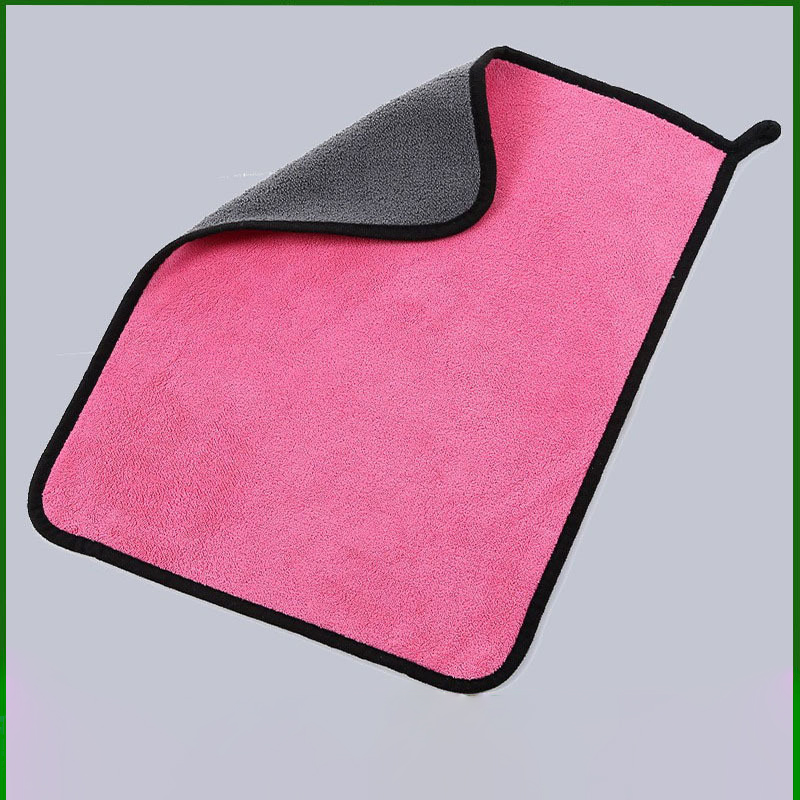 Hot-Selling Water Absorbing Double-Sided Coral Fleece Car Wash Towel Cleaning Cloth
