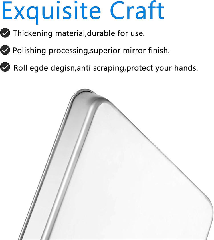10 Inch Stainless Steel Baking Pans Toaster Oven Tray Pans Cookie Baking Sheets