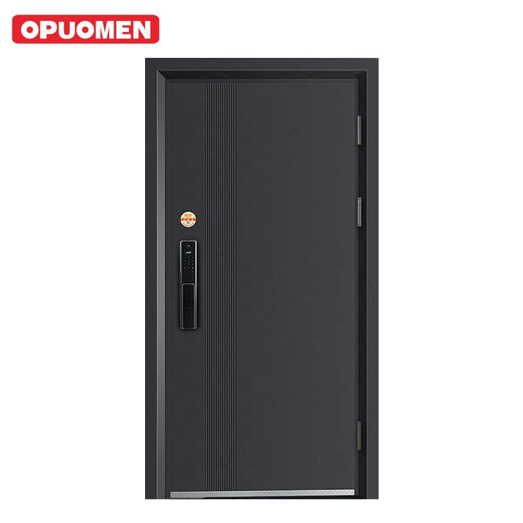 Custom French Aluminum Modern Design Style Soundproof Commercial Exterior Metal Front Door