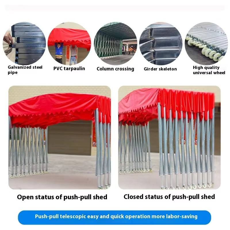 Outdoor Folding Large Canopy Wholesale Mobile Foldable Pull Push Car Awning Tent