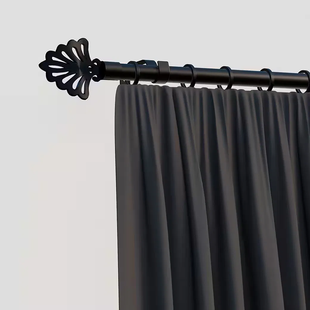 Heavy Duty Commercial Curtain Rod System Adjustable Reinforced Poles Office Conference