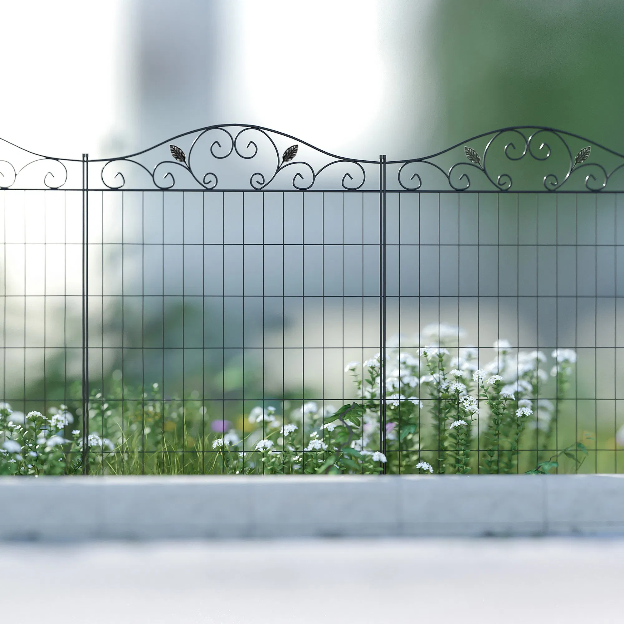Decorative Garden Fence Panels with Gate