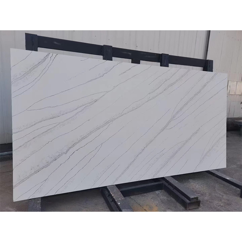 Wholesale Artificial Marble Calacatta Series White Quartz Big Slabs Stone Construction Decoration for Countertop/Bathroom Wall Tiles/Vanity Top Building