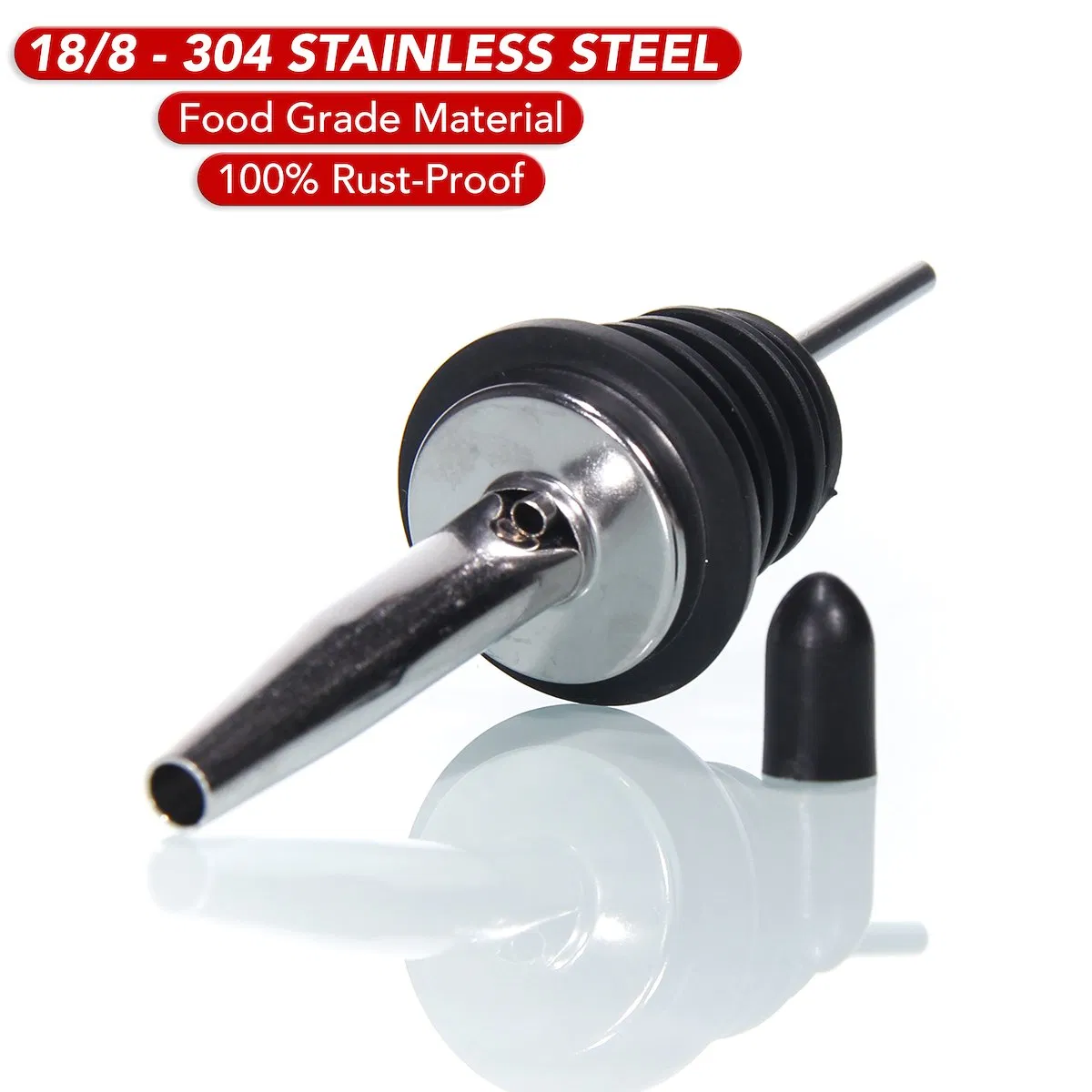 Customized Liquor Pourers Metal Stainless Steel Pourer Spouts for Bar