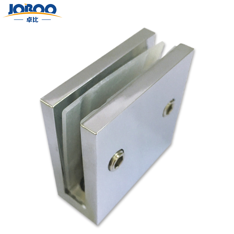 Wholesale Custom Solid Brass Square Shower Door Clamp Glass Mounting Holding Bracket for Door