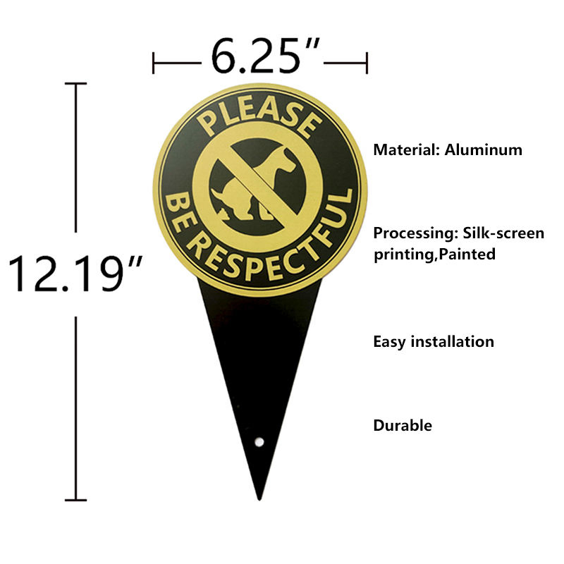 No Dog Poop Sign From Pooping on Your Lawn Sign Politely Reads Please Be Respectful