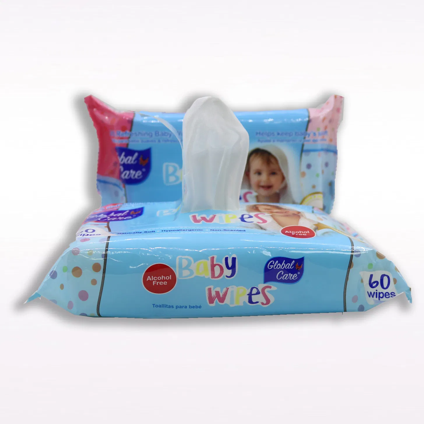 Private Label Baby Biodegradable Wipe Alcohol Free Baby Wet Wipe Antibacterial Tissue Factory Price