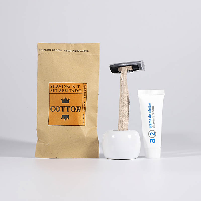Wholesale Custom Degradable Hotel Disposable Bamboo Handle Wooden Handle Stainless Steel Head Safe Comfortable Manual Shaver