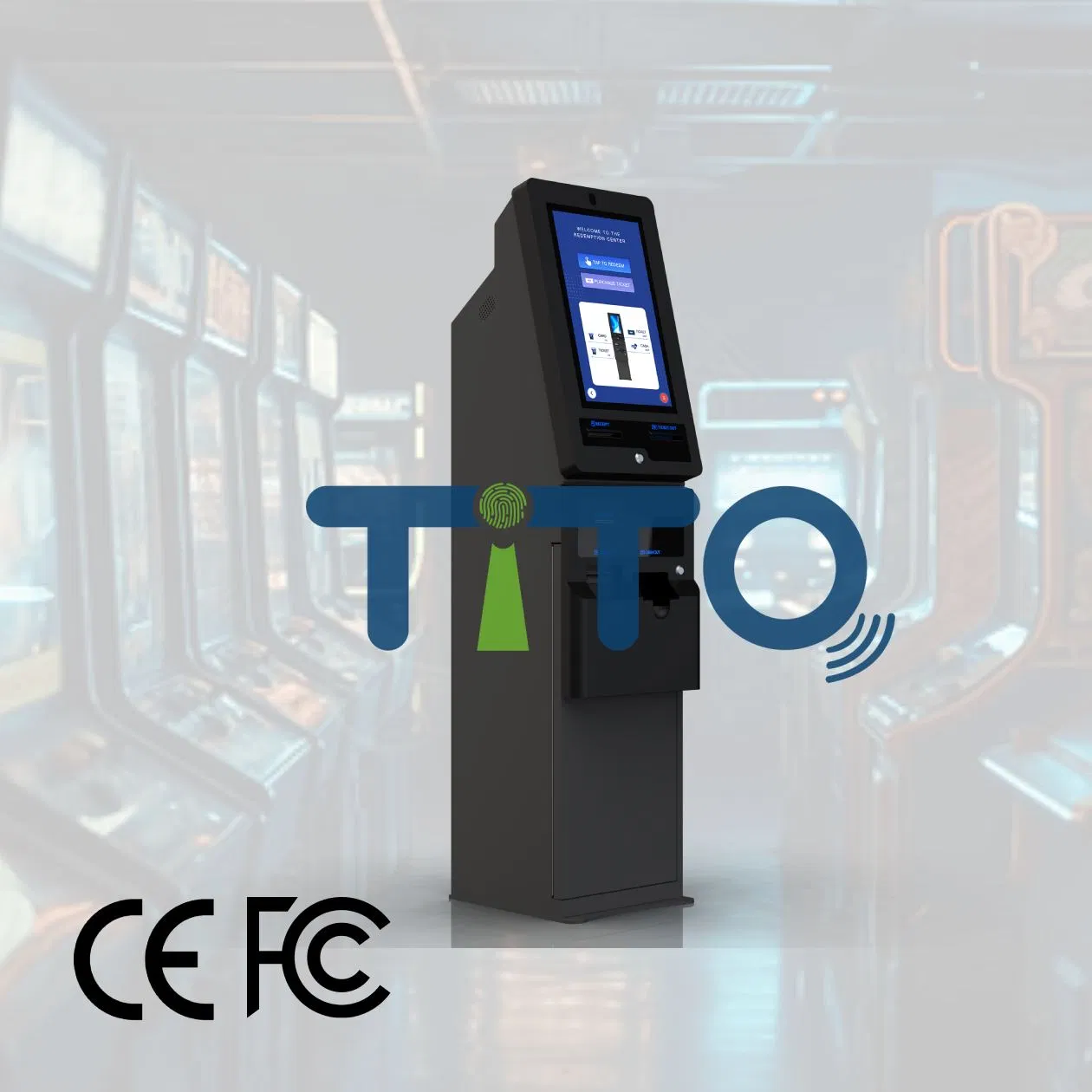 Tito Ticket Redemption Kiosk for Coin-Operated Games Machine & Online Video Games Arcades and Bingo Halls