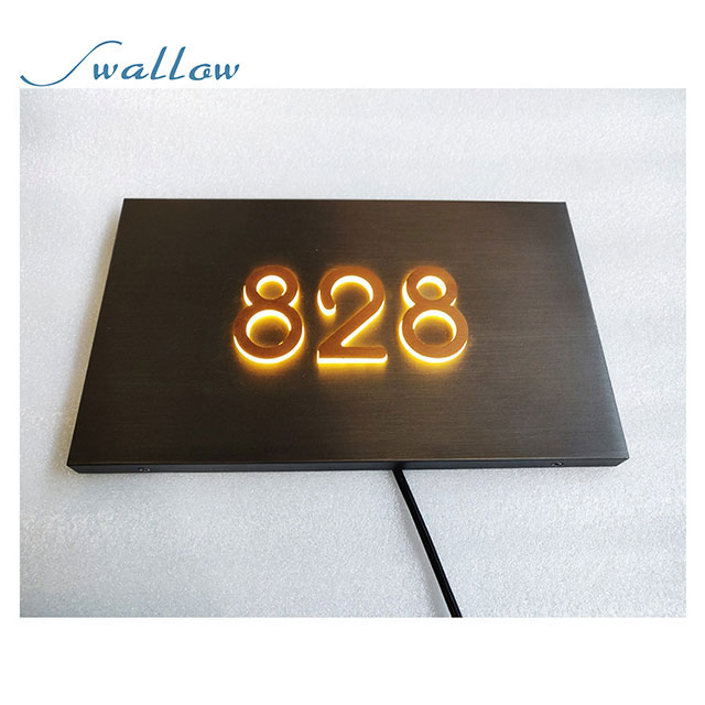 Metal Door Number Signage Board Room Number Board, Wall Mounted Number Plate
