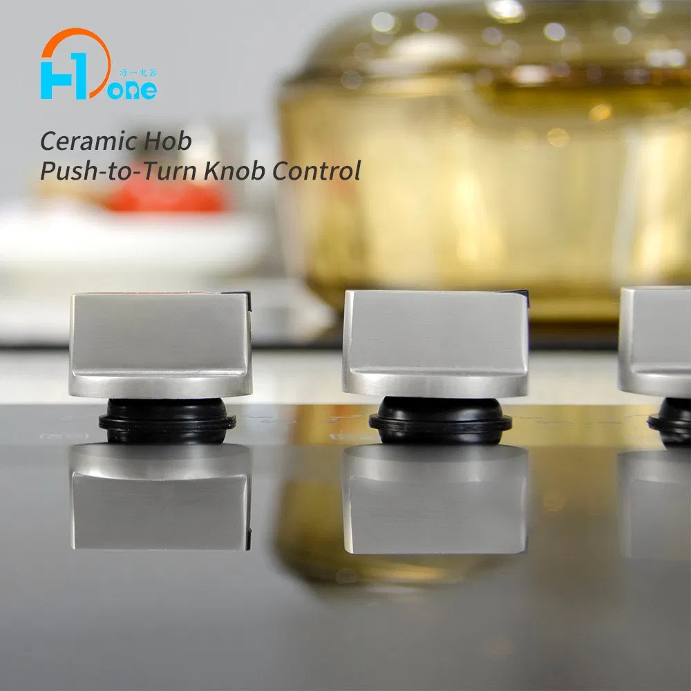 60cm Built-in Ceramic Hob with 4 Fast Heat Zones and Side Rotary Controls