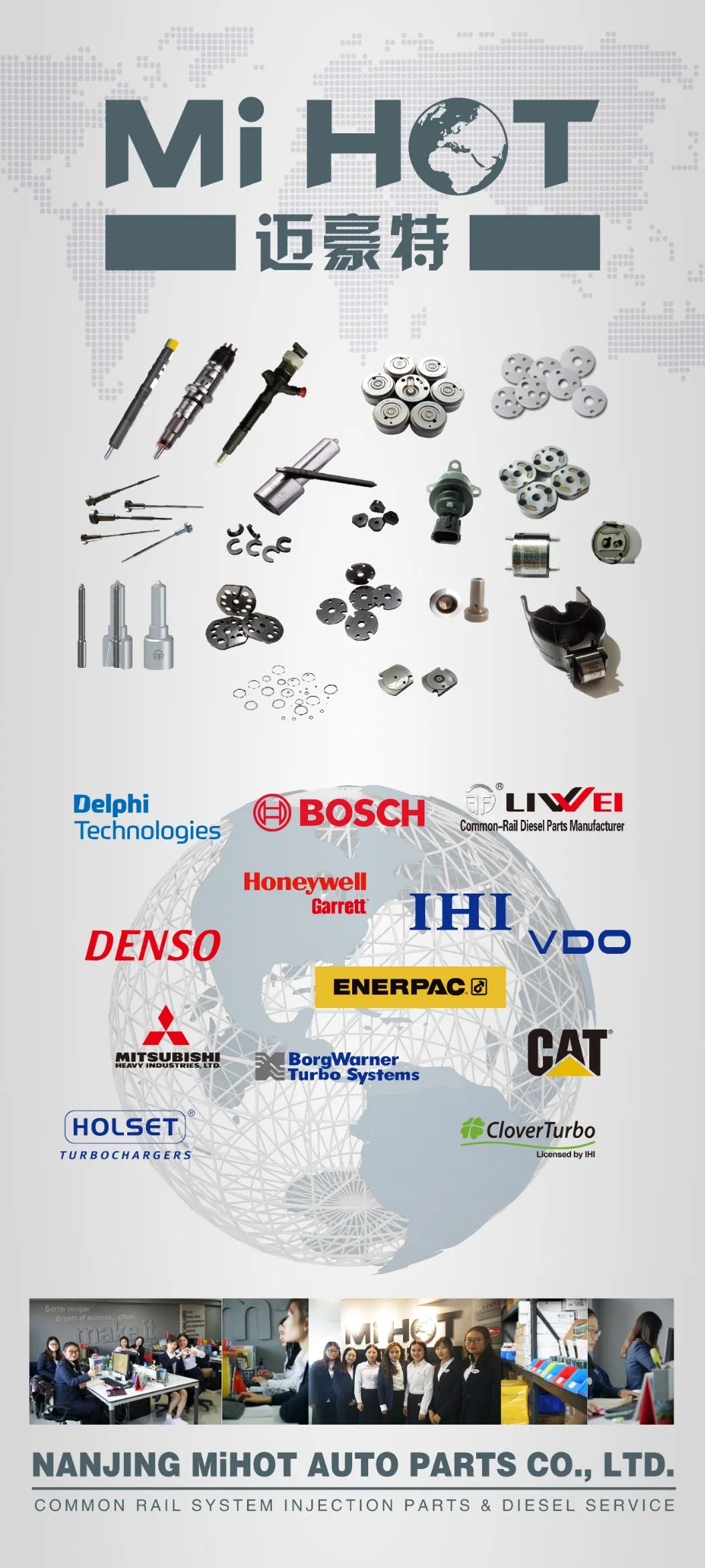 Топливная форсунка Liwei Dlla153p884 для Common Rail (095000-5800/5801)