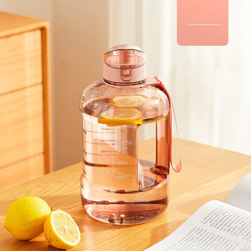 Large Capacity Portable Transparent High Temperature Resistant Sports Bottle