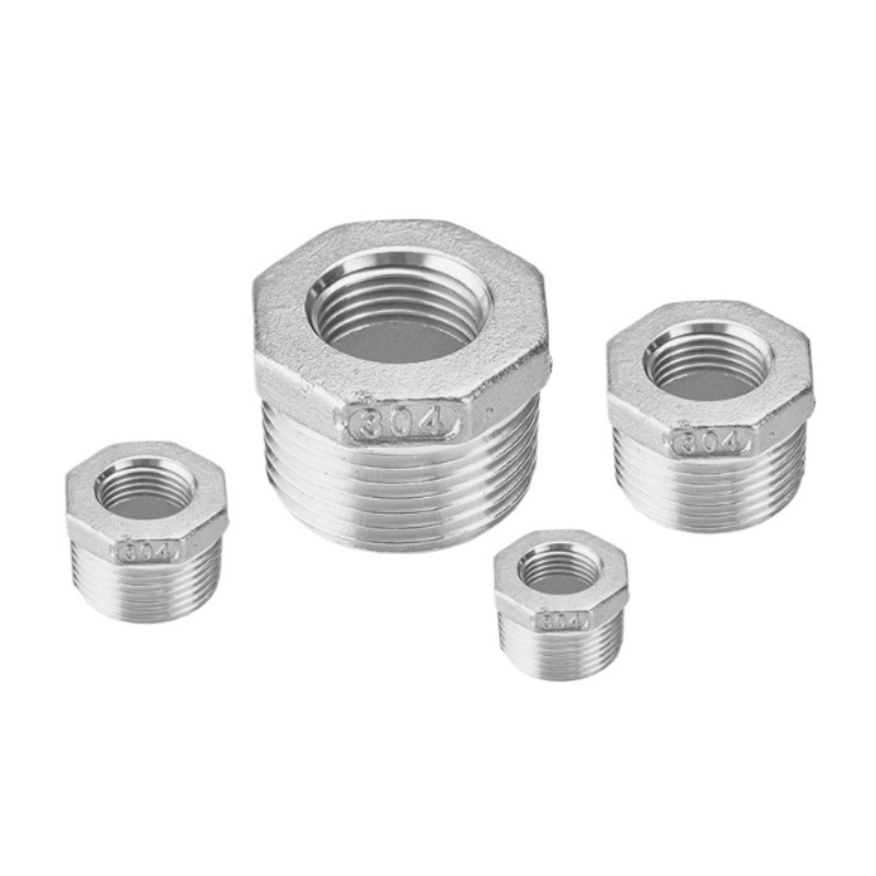 304 Stainless Steel Core Reducing Double Inner and Outer Wire Direct Variable Diameter Connector 1 Inch 4 Minutes 6 Minutes Core Thread Conversion