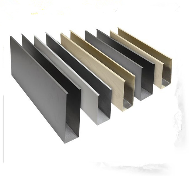 0.8mm Building Material Metal False Ceiling U-Shaped Aluminum Baffle Ceiling