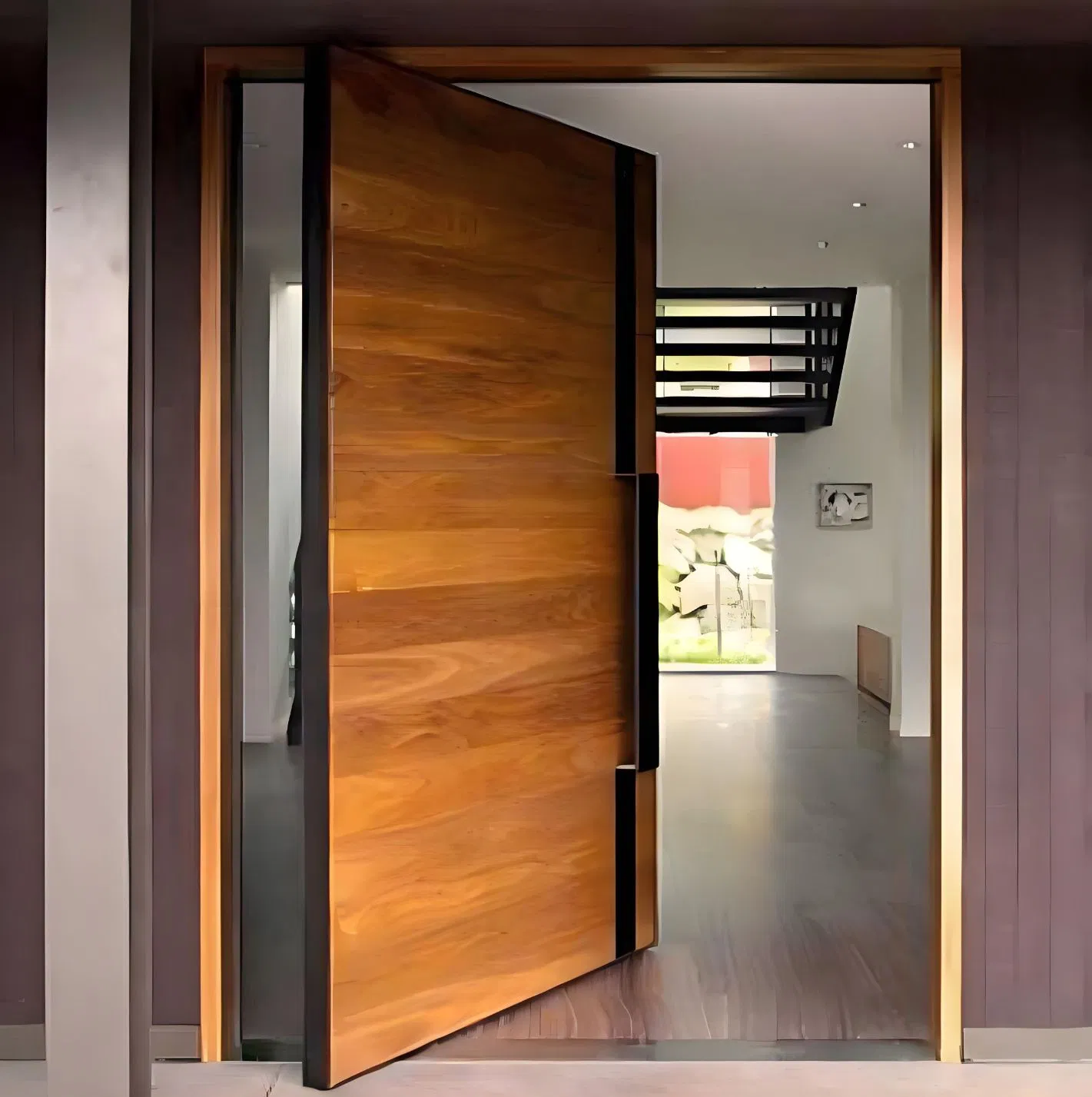 Heavy Duty Solid Wood Security Door for Exterior Use