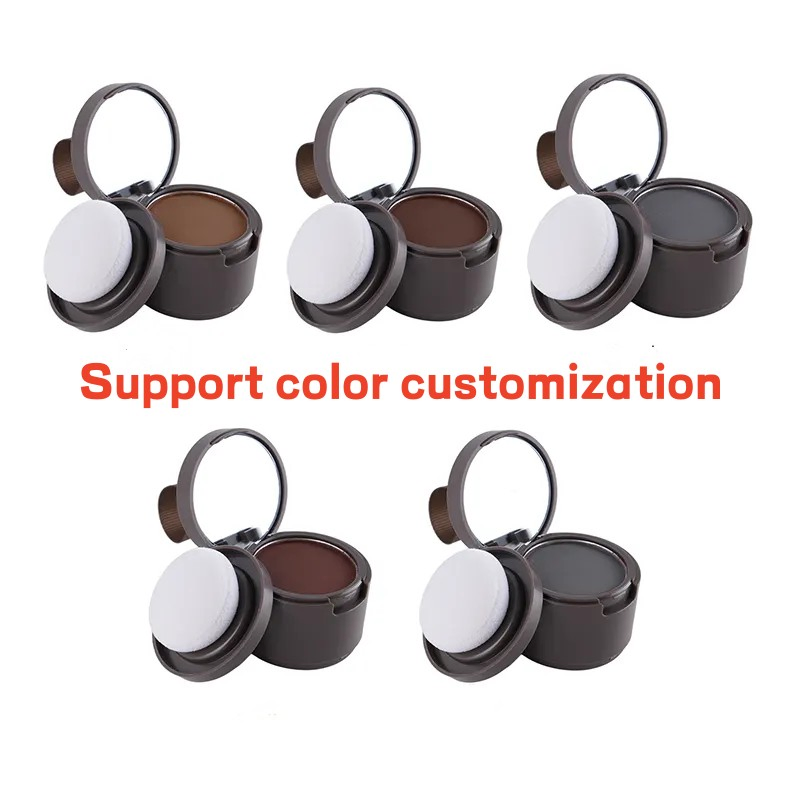 Fully Make up Hair Concealer Hairline Shadow Powder Grey Hair Cover with Mirror and Puff Forehead Anti Loss No Mica Talc