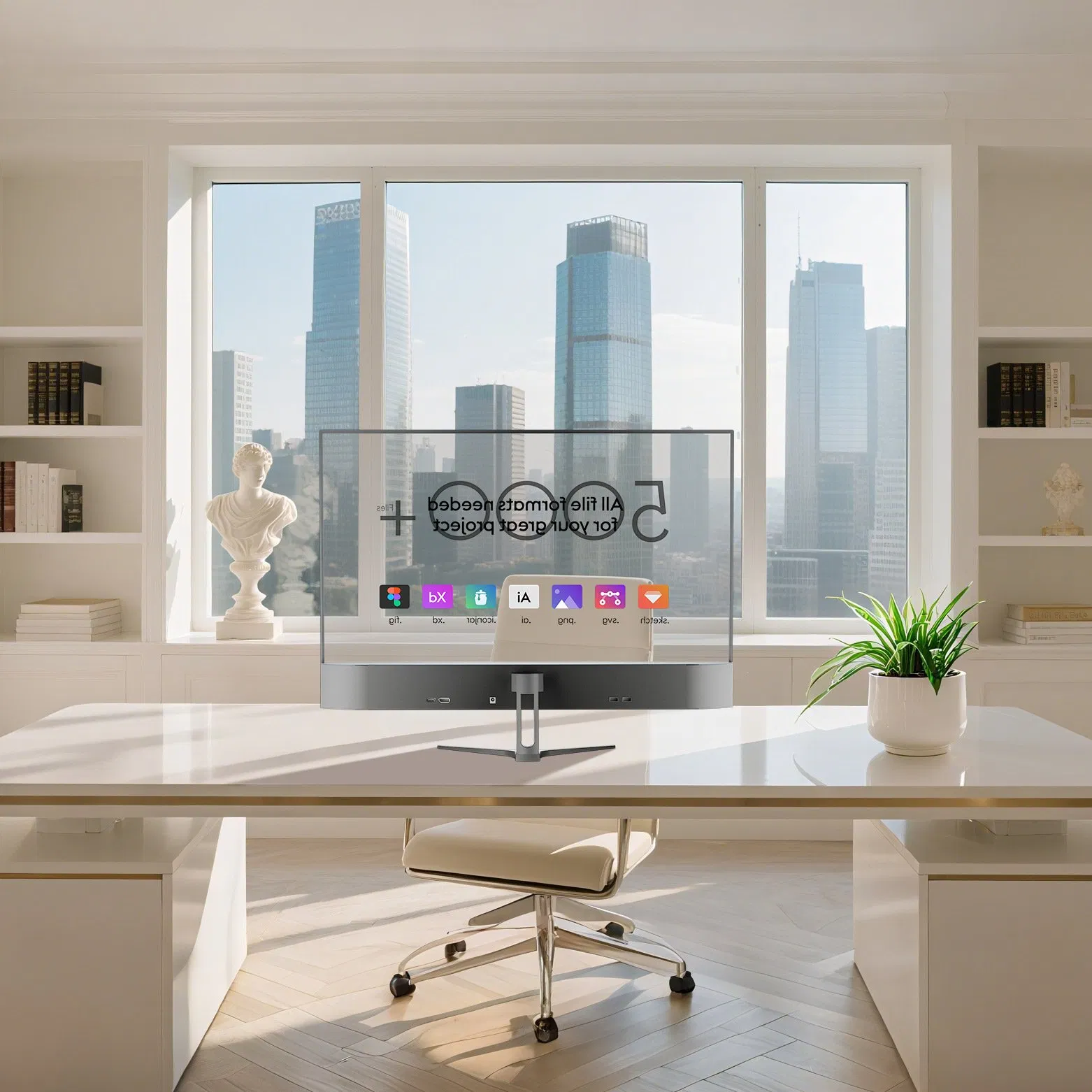 OLED-экран с AI-аватаром для цифрового персонала