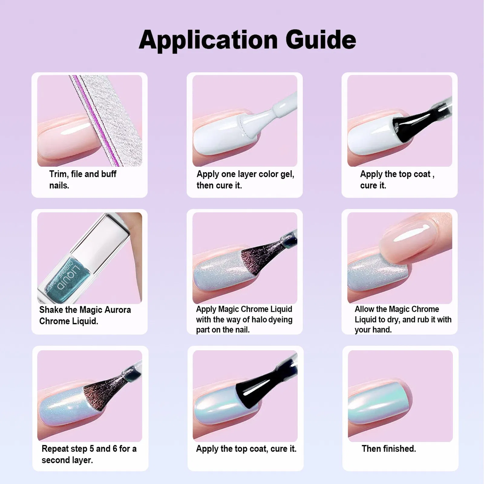 New Amazon Manicure Liquid MCB Laser Magic Mirror Powder Chrome Liquid Magic Art Nail Liquid Set