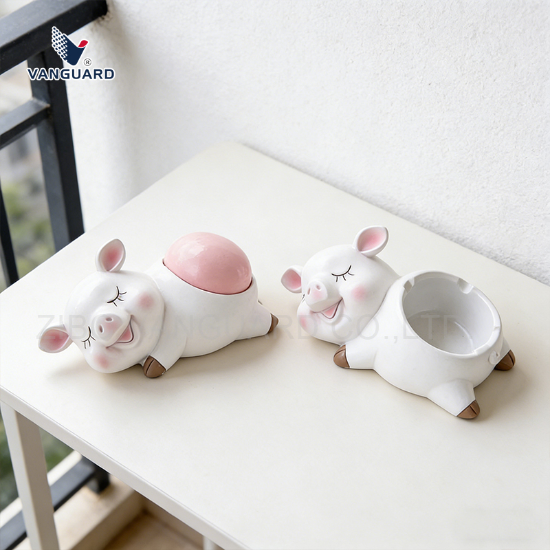 Cute Animal Design Storage Box Resin Ashtray Custom Resin Statue for Home Decoration