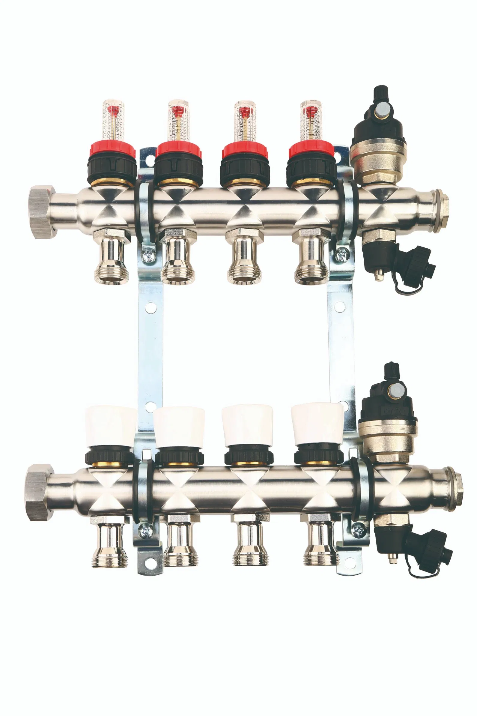 Water Manifold Stainless Steel 304 Manifolds with 15 Type Flow Gauge