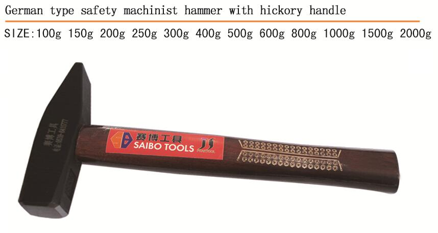 Hammer Good Quality Machinist Hammer with Wooden Handle German Type