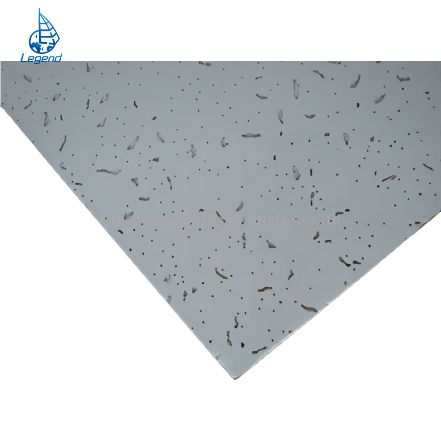 Mineral Wool Ceilings 600*600mm Building Material False Minearl Wool Board for Indoor Suspended Ceiling