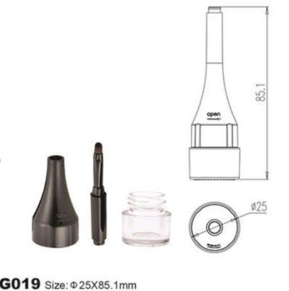 New Design Squeeze Airtight Lipstick Round Mascara Plastic Tube Cosmetic Packaging G019