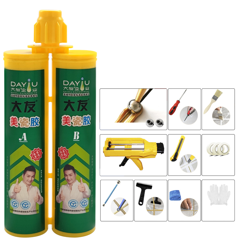 Jy601double-Component White Epoxy Resin Industrial Ceramic Tile Gap-Filling Adhesive Leather Tile Grout