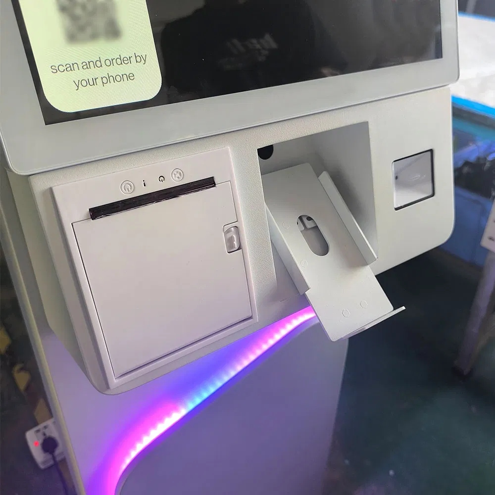 27 Inch Self Service Ordering Kiosk with Printer POS Stand Qr Code Payment Machine
