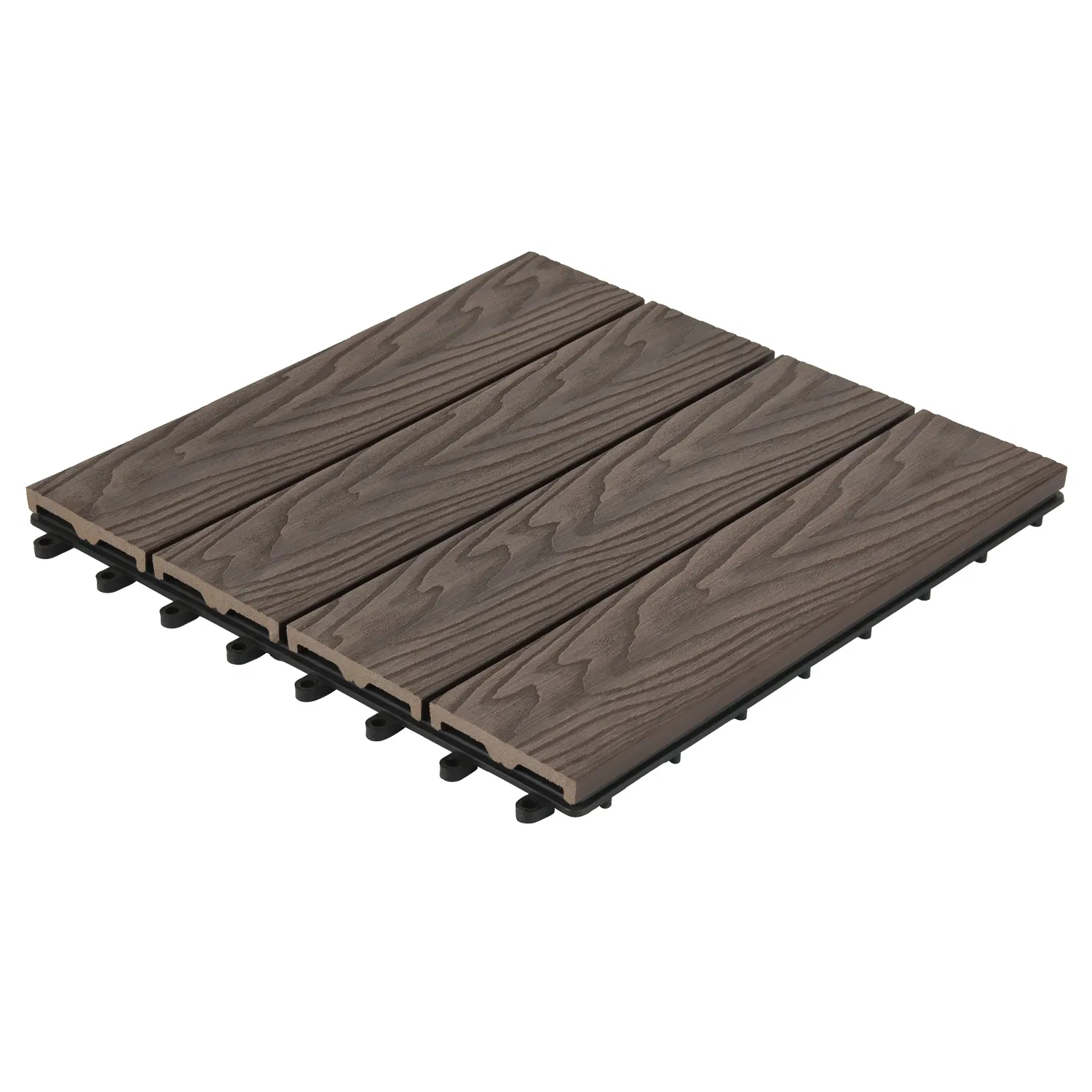 Ocox Multiple Design and Texture Are Offered to Suit Different Style Preference Free Installation Waterproof UV Resistance Colorful DIY WPC Decking Tile
