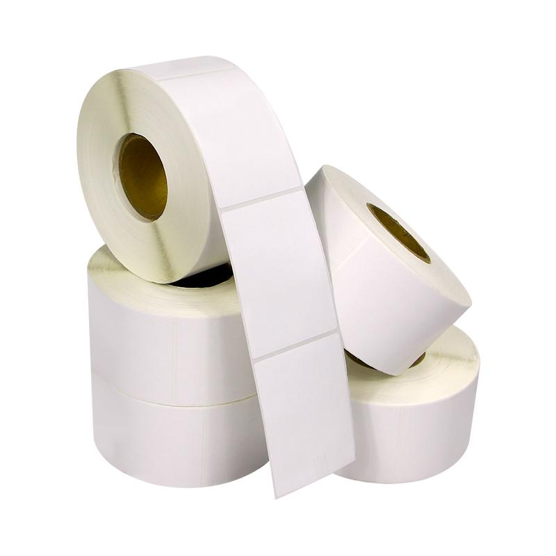 China Factory Wholesale Self-Adhesive Thermal Label Roll Copperplate Paper Label