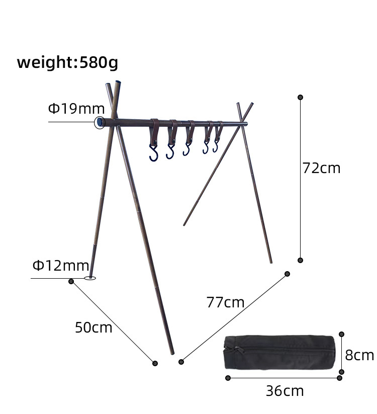 Customized Wood Grain Outdoor Portable Camping Storage Rack Folding Camping Rack