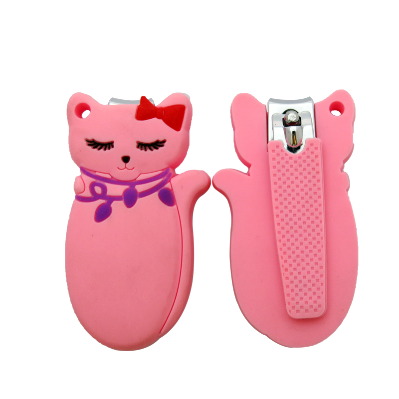 Cute Cartoon Silicone Catcher & Grip Nail Clipper for Baby Nail Care (608CR-4)
