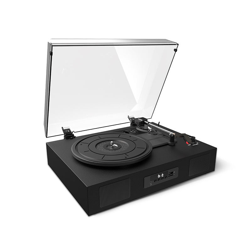 Блютуз-колонка в чемодане с проигрывателем винила