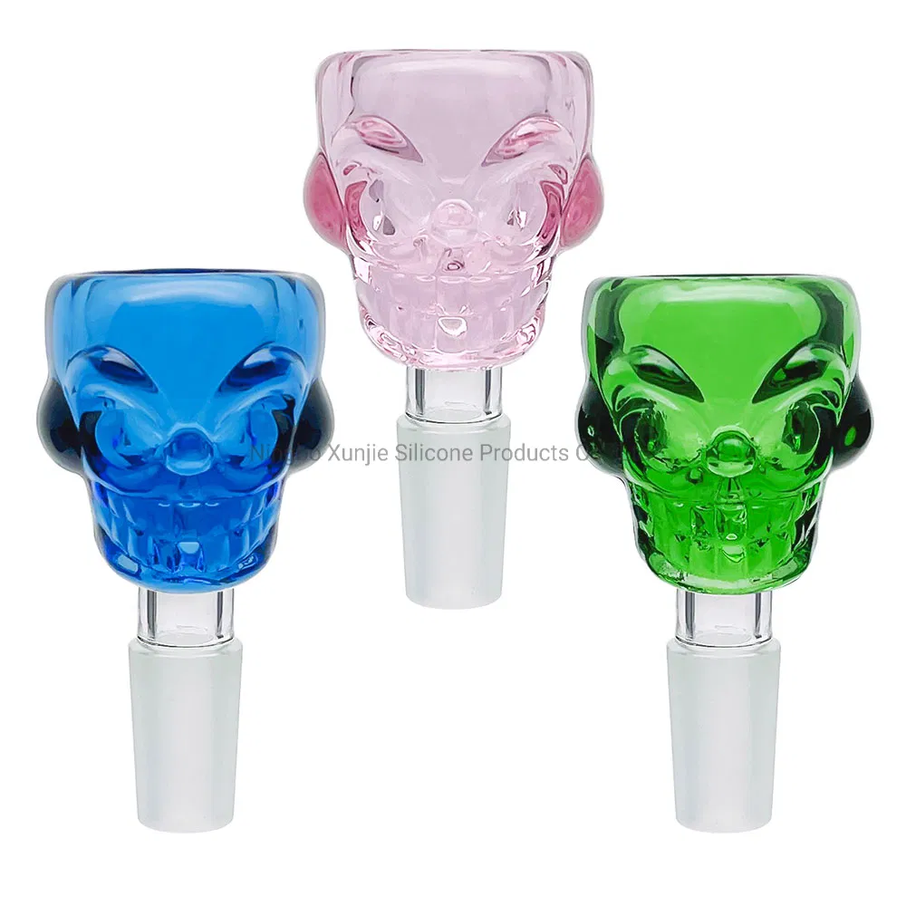 14mm Skull Glass Bowl for Water Pipe Glass Pipe Smoking Accessories