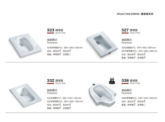 Squatting Pan White Color Easy Install Toilet Bathroom Sanitary Ware
