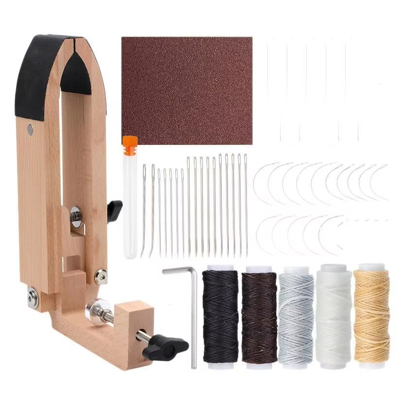Durable Wooden Desktop Clamp for Leather Stitching Work Tool