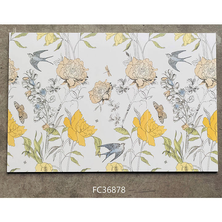 High Quality Subway Tiles Glazed Flower Design Interior Bathroom Ceramics Wall Tile