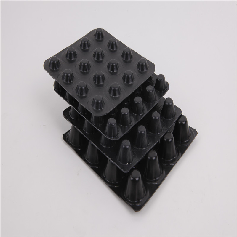 100% Virgin Material Tunnel HDPE LDPE PVC Drainage Board with 10mm Dimple Height