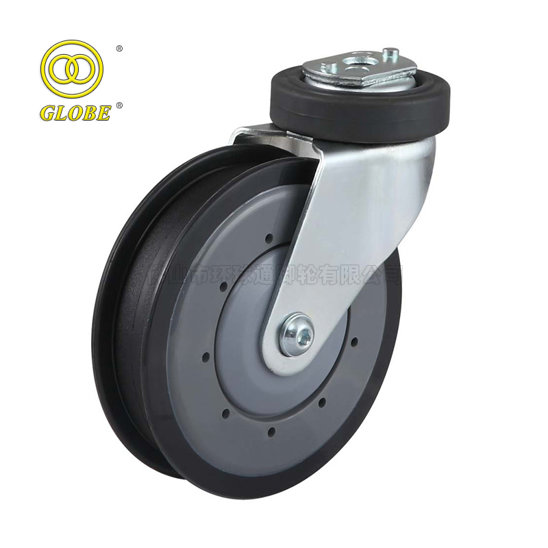 China Wholesale Globe Caster Wheel PU Castor Shopping Trolley Cart Repalcement