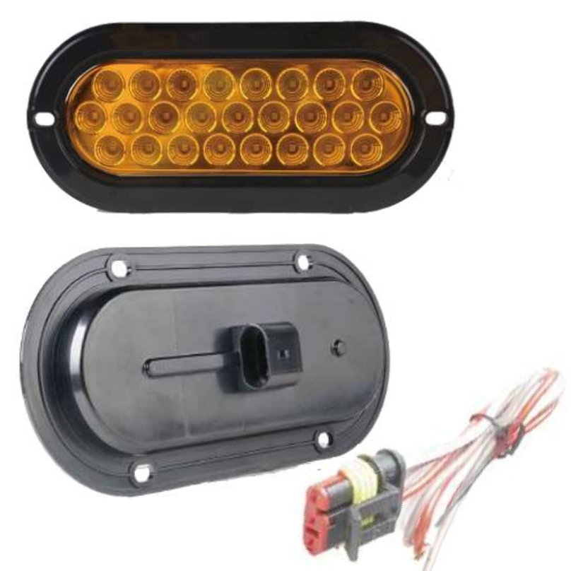 Светодиодный фонарь для трейлера 24V, овальный