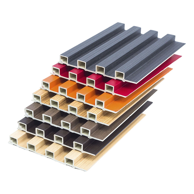 Flexible Waterproof Wooden Color Wood Plastic Composite Wall Panel Used in Decoration