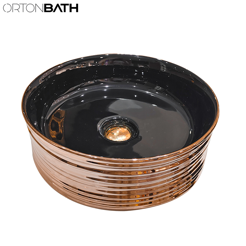 Раковина Ortonbath прямоугольная с золотой кромкой